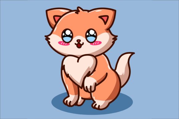Download A Cute and Pretty Baby Cat Cartoon - Premium Bundle